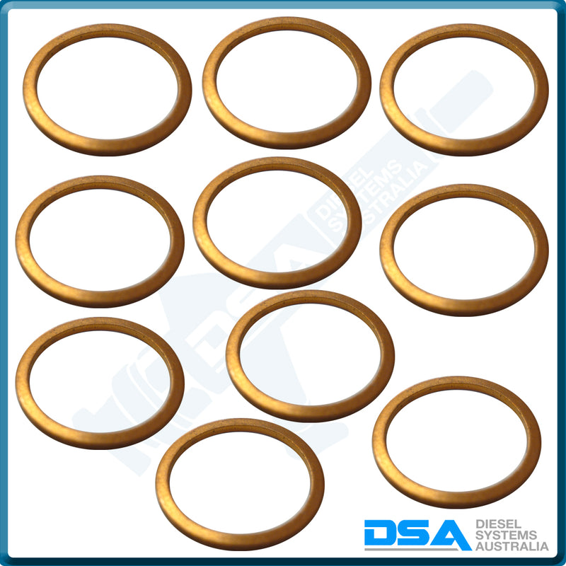 8-94321217-0NG Aftermarket Copper Cap Nut Washer (18.3x15x1mm) {PKT-10}