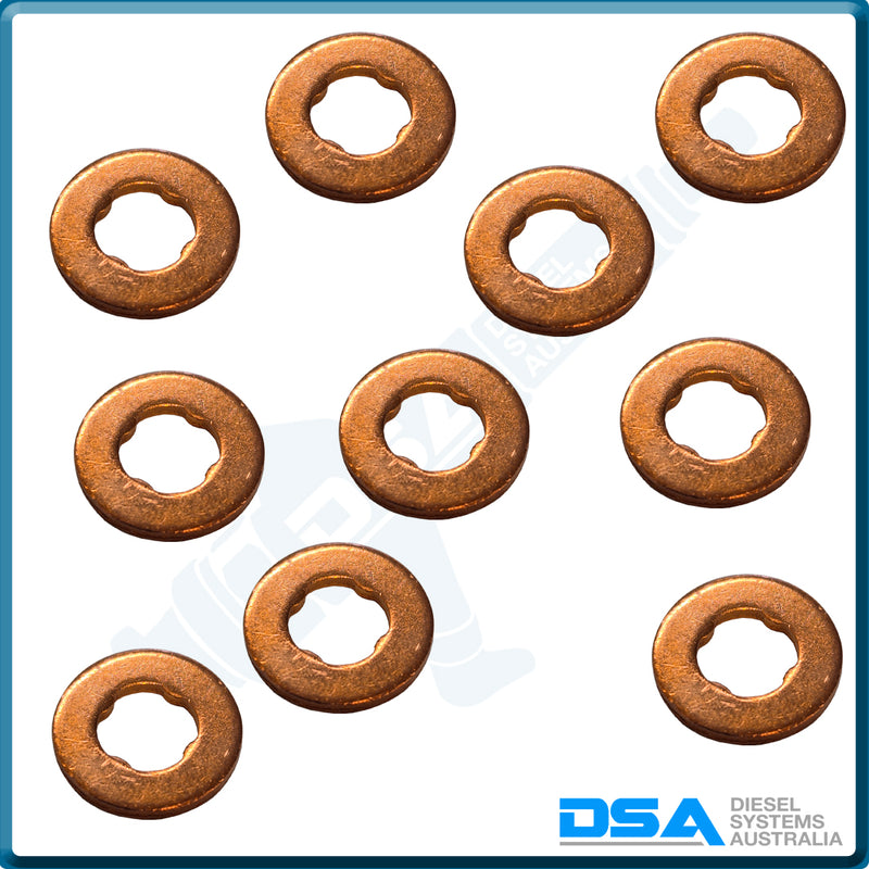 9001-850ENG Aftermarket Delphi, Mercedes Copper Washer (14x7.3x1.5mm) {PKT-10}