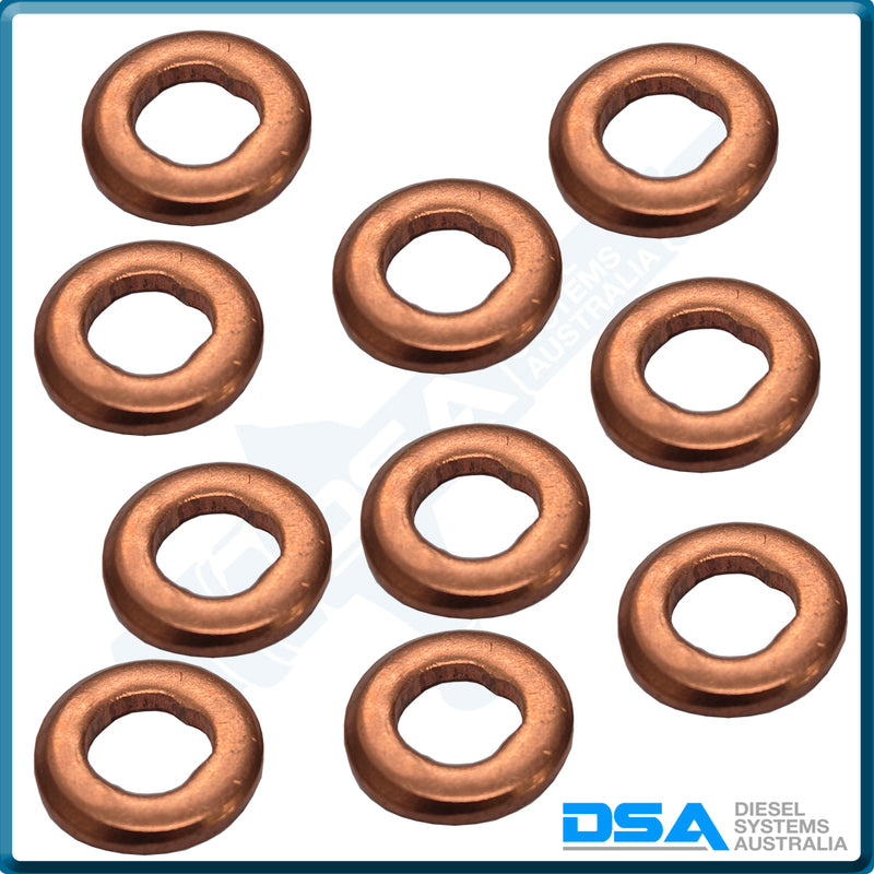 F 00V P01 009NG Aftermarket Bosch/Audi,Porsche, VW Copper Injector Washer (13.8x7.3x2mm) {PKT-10}