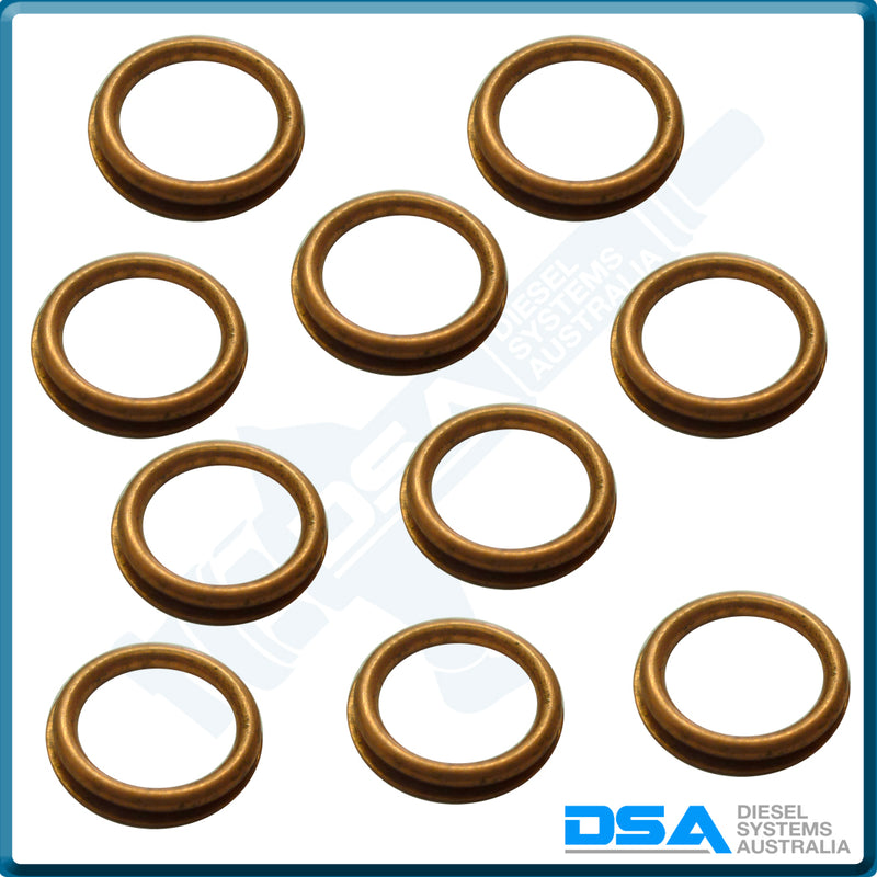 MD070718NG Aftermarket Mitsubishi Copper Heat Shield Washer (10.5x7.8x1.6mm) {PKT-10}